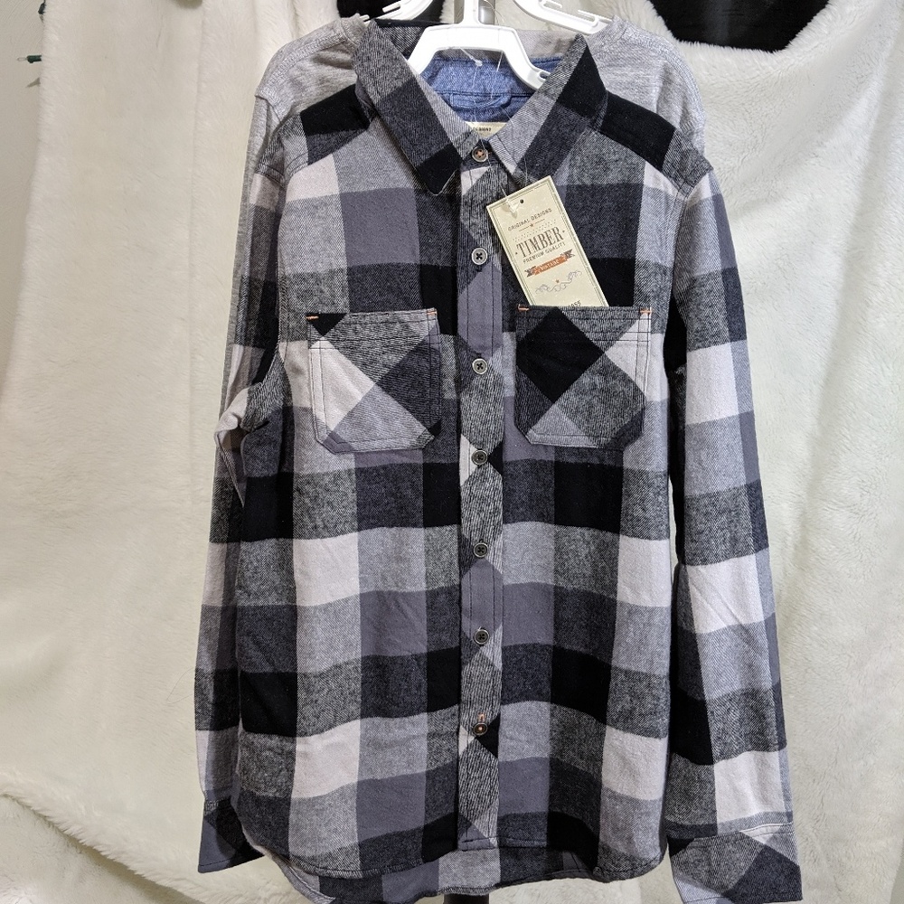 ⬇️💲Timber vintage two piece set flannel shirt